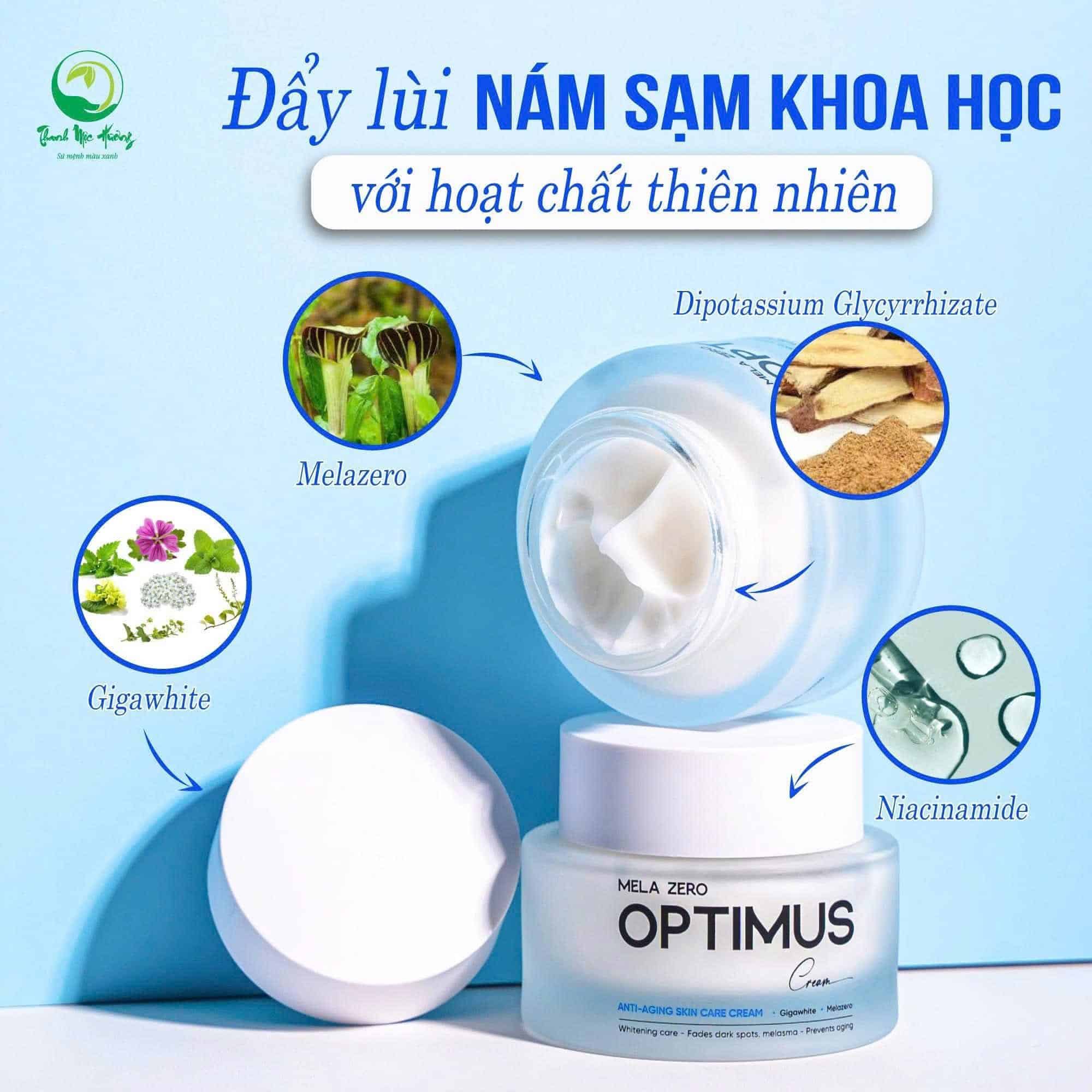 Thành phần kem nám Optimus Thanh Mộc Hương