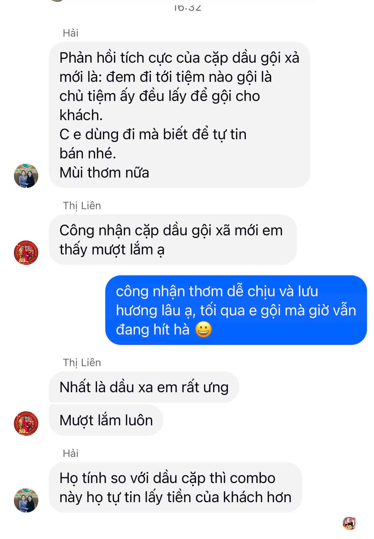 Phản hồi về dầu gội xả Ginkgo Thanh Mộc Hương