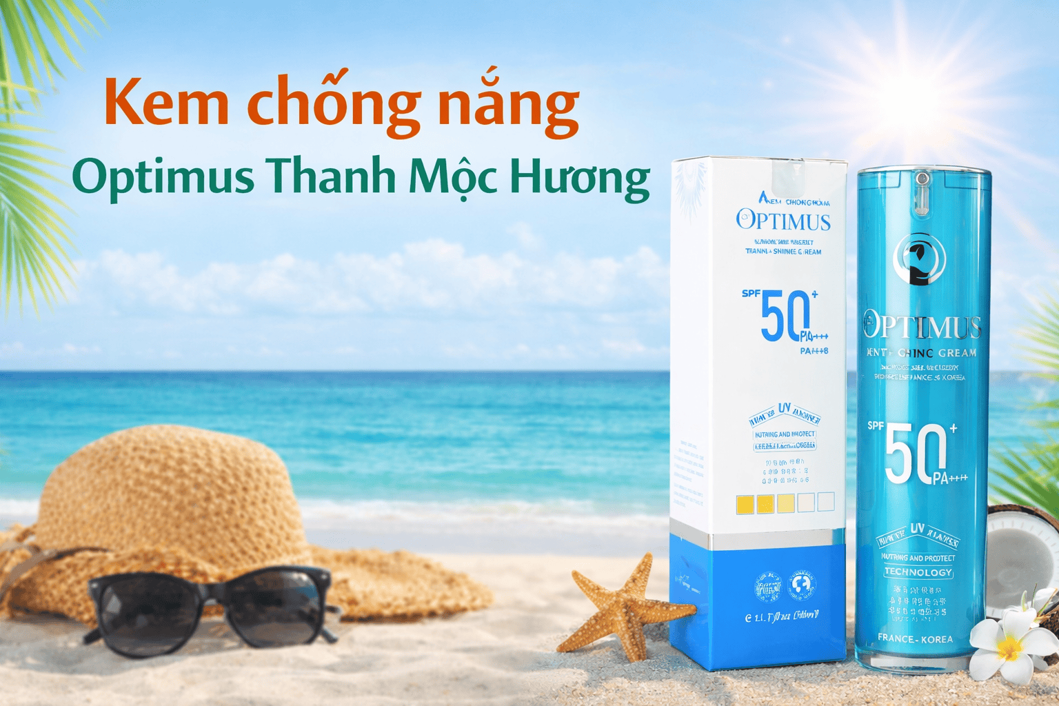 Kem chống nắng Optimus Thanh Mộc Hương SPF50+ bảo vệ da trước tia UV